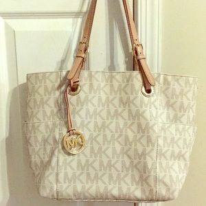 White Michael Kors Tote